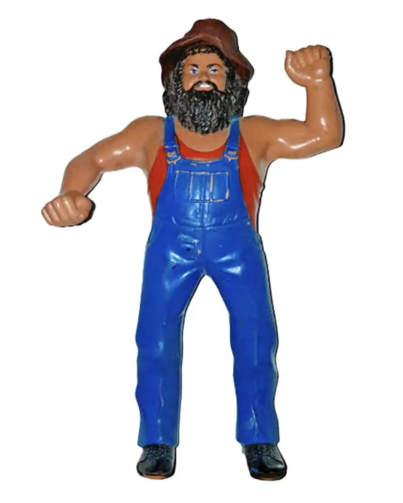 Loose front view of Hillbilly Jim 1984 LJN WWF action figure