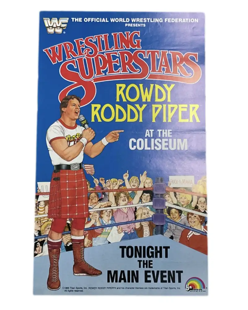 Roddy Piper 1984 LJN WWF Poster
