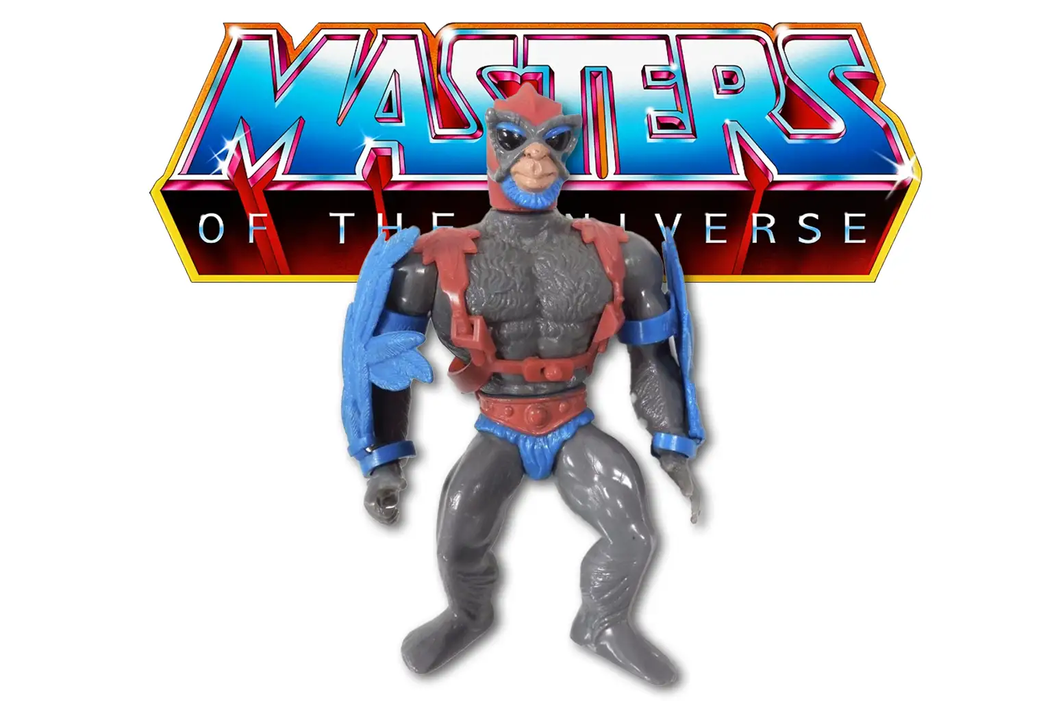 Stratos MOTU action figure from 1982 featured